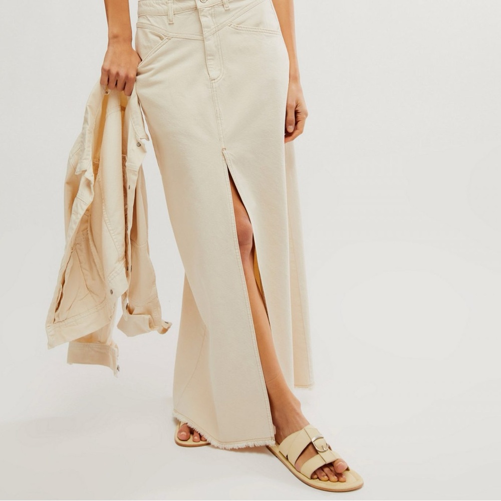 We The Free Cream Maxi Skirt